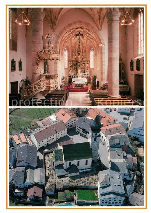 Voels Schlern Suedtirol Pfarrkirche Inneres Fliegeraufnahme