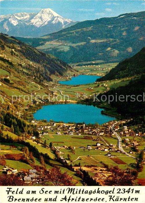 Feld See Fliegeraufnahme mit Mittagskogel Brenns