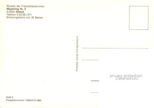 Alland Niederoesterreich Kloster der Franziskanerinnen Fliegerau – Bild 2