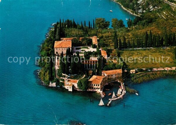San Vigilio Lago di Garda Fliegeraufnahme