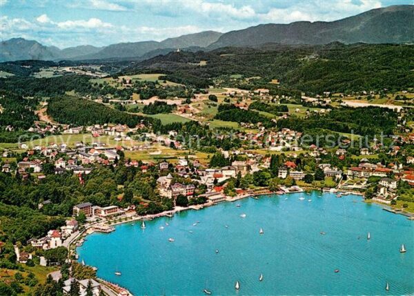 Velden Woerthersee Fliegeraufnahme mit Dobratsch und Gerli