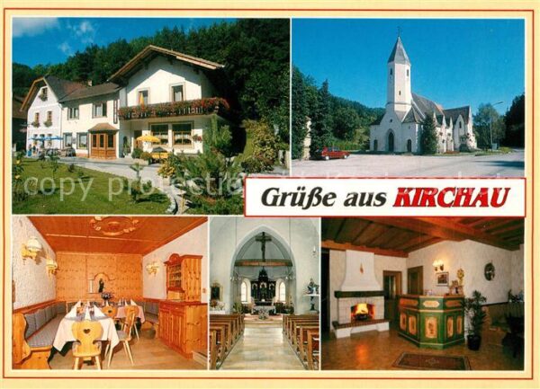 Warth Niederoesterreich Gasthof Pension Gauss Gaststube Kirche