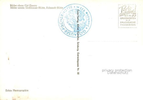 Gosau Oberoesterreich Gablonzer Hütte Adamek Hütte – Bild 2