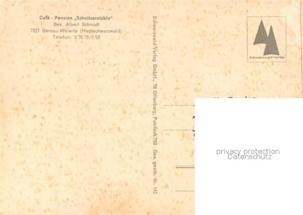 Bernau Schwarzwald Cafe Pension Schnitzerstüble – Bild 2