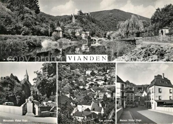 Vianden Le Chateau Monument Victor Hugo Vue gen