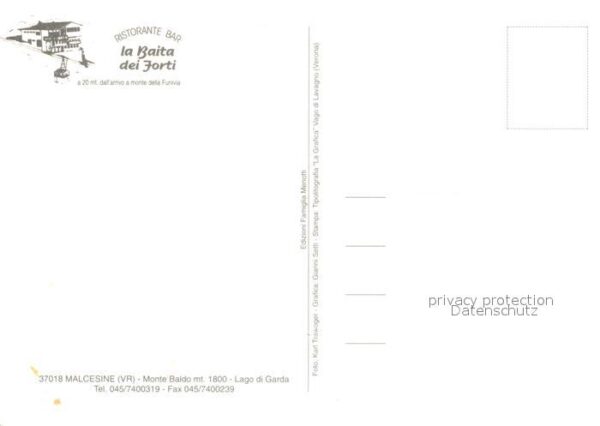 Malcesine Lago di Garda Monte Baldo Restaurant Baita dei Forti – Bild 2
