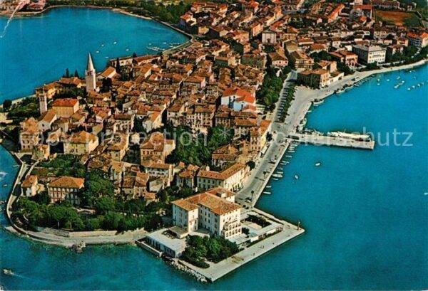 Porec Altstadt Halbinsel Fliegeraufnahme