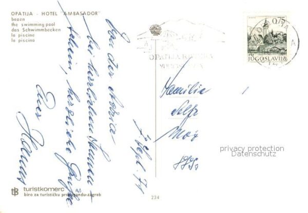 Opatija Abbazia Hotel Ambasador Swimming Pool – Bild 2