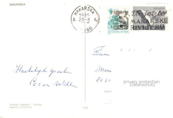 Makarska Dalmatien Hotel Hafen Küste Fliegeraufnahme – Bild 2