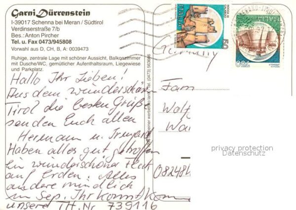 Schenna Meran Garni Hotel Dürrenstein – Bild 2