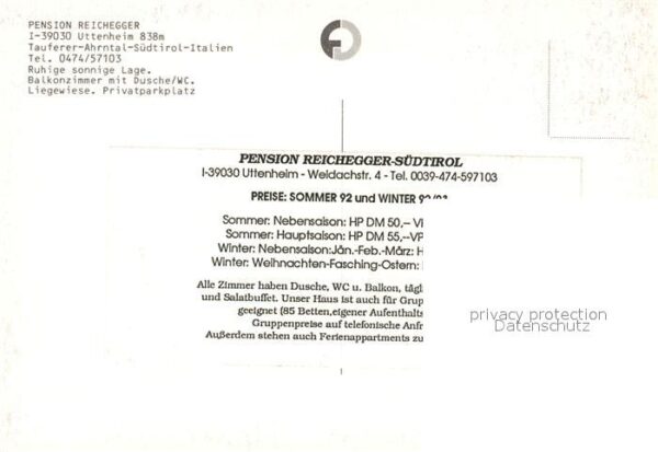 Uttenheim Suedtirol Pension Reichegger Restaurant Ortsansic – Bild 2