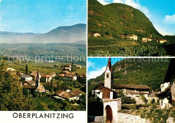 Oberplanitzing Ortsmotive mit Kirche Landschaftspanora