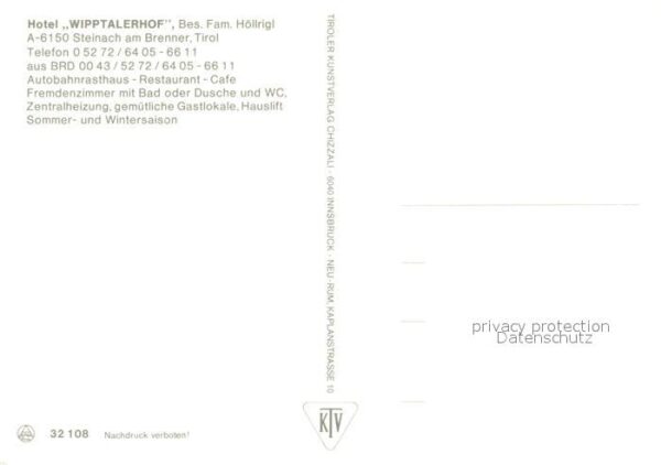 Steinach Brenner Tirol Hotel Restaurant Wipptalerhof Ortsansic – Bild 2