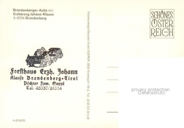 Brandenberg Tirol Brandenberger Ache mit Erzherzog Johann – Bild 2