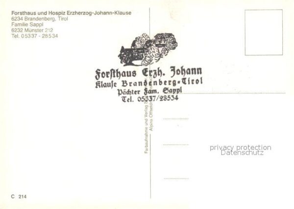 Brandenberg Tirol Forsthaus Hospiz Erzherzog Johann Klaus – Bild 2