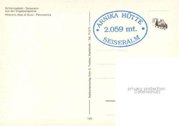 Schlerngebiet Panoramakarte Seiseralm aus der Vogelpe – Bild 2