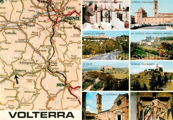 Volterra Carta Automobilistica Fortezza Medicea
