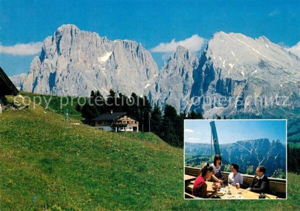 Seiser Alm Dolomiten Puflatschhütte Berghütte Dolomiten