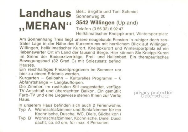 Willingen Sauerland Landhaus Meran – Bild 2
