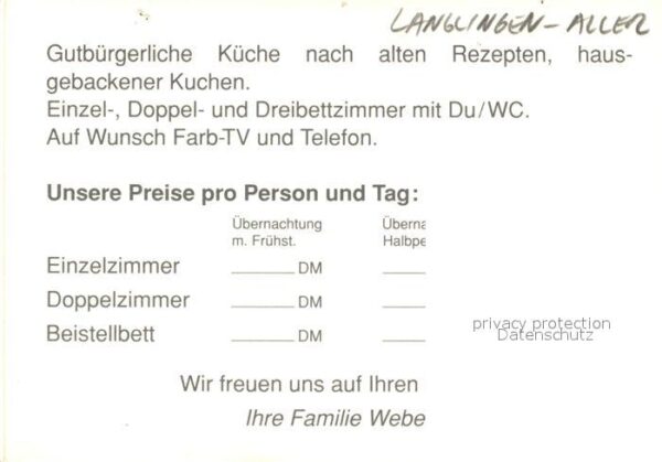 Langlingen Gästehaus Pension Allerparadies Landsch – Bild 2