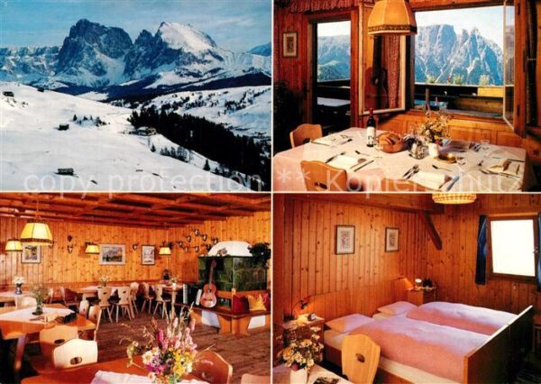 Seiser Alm Dolomiten Puflatschhütte Berghütte Gaststube Dolo