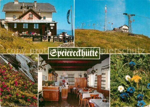 Mauterndorf Speiereckhütte Gastraum Alpenflora Sess