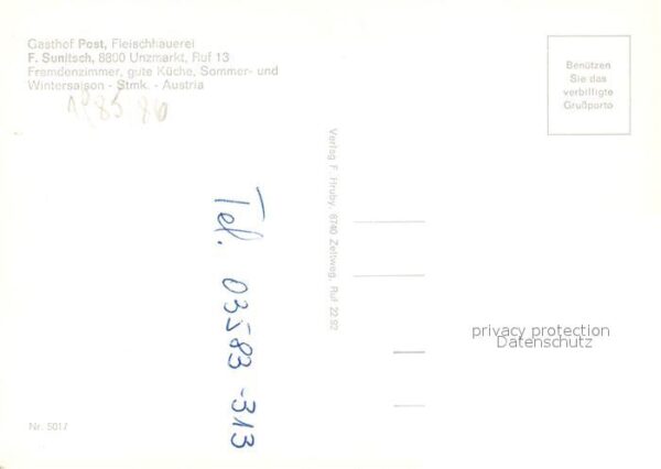 Unzmarkt-Frauenburg Gasthof Post Gastraum Theke Marktplatz – Bild 2