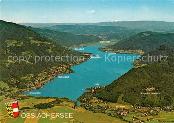 Ossiachersee und Umgebung Fliegeraufnahme