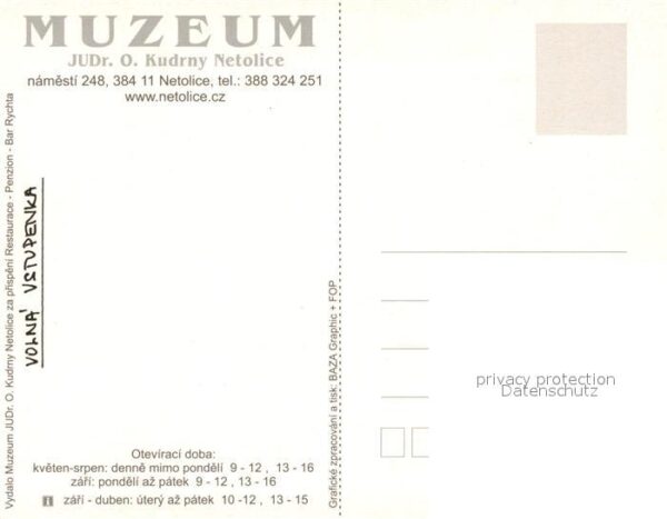 Netolice Nettolitz Czechia Muzeum JUDr. O. Kudrny Netolice – Bild 2