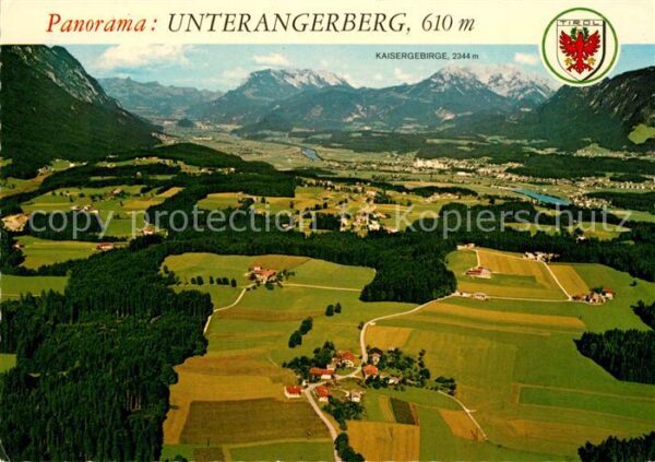 Unterangerberg Panorama Kaisergebirge Fliegeraufnahme