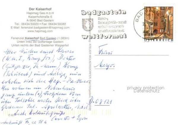 Bad Gastein Hotel Kaiserhof Wasserfall Golfplatz – Bild 2