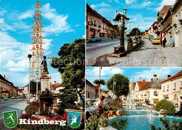 Kindberg Innenstadt Maibaum Hauptstrasse Wassers