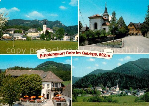 Rohr Gebirge Sommerfrische Ortsansicht mit Kirche Ho