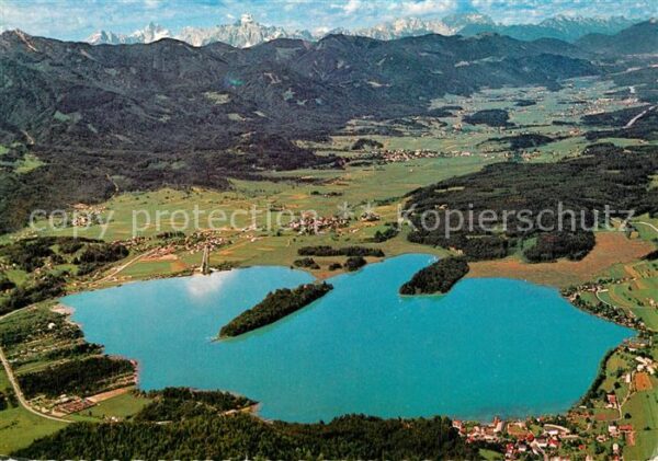 Faakersee Alpenpanorama Fliegeraufnahme