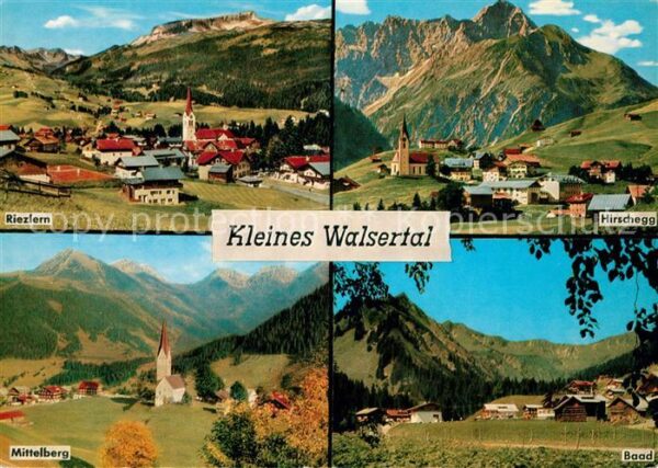Riezlern Kleinwalsertal Vorarlberg mit den Orten Hirschegg Baad Mittelberg