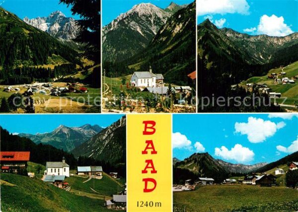 Baad Mittelberg Kleinwalsertal Landschaftspanorama Alpen