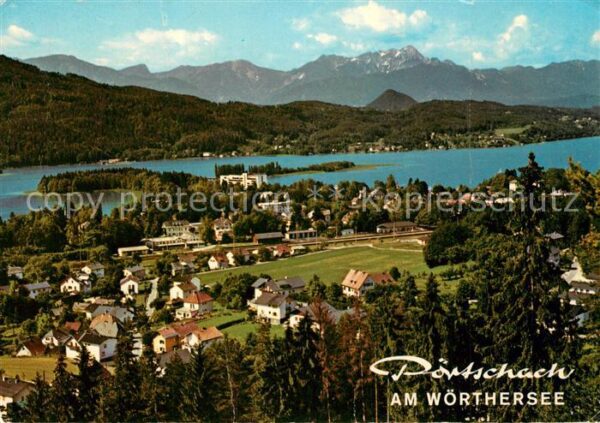 Poertschach Woerthersee Panorama mit Mittagskogel Karawanken