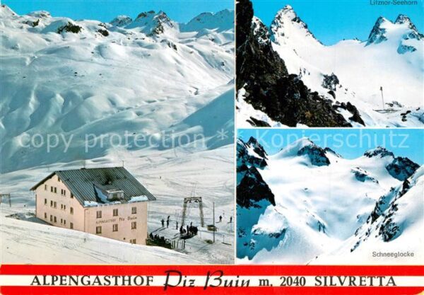 Bielerhoehe Alpengasthof Piz Buin Gebirgspanorama S