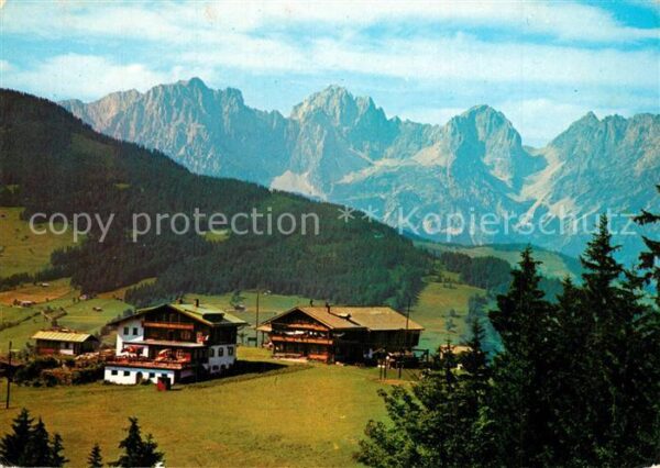 Kirchberg Tirol Alpengasthof Meierl mit Wildem Kaiser K
