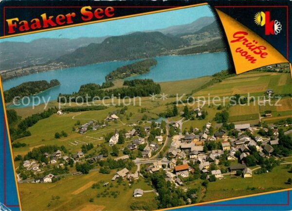 Faak am See Finkenstein Feriengebiet Faaker See Fliegeraufnahme