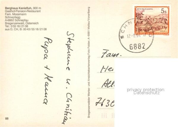 Schnepfau Vorarlberg Berghaus Kanisfluh Gasthof Pension Rest – Bild 2
