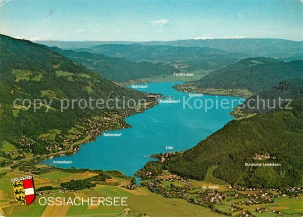 Ossiachersee und Umgebung Fliegeraufnahme