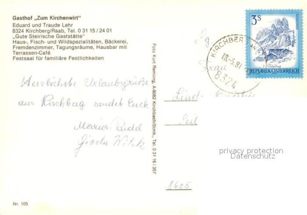 Kirchberg Raab Gasthof Zum Kirchenwirt – Bild 2