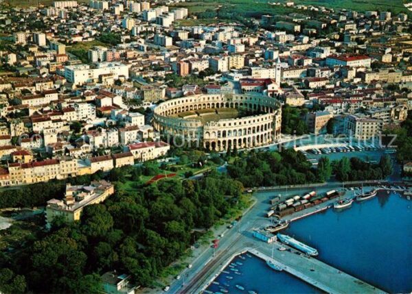 Pola Pula Croatia Amphitheater Fliegeraufnahme