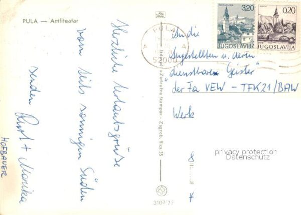 Pola Pula Croatia Amphitheater Fliegeraufnahme – Bild 2