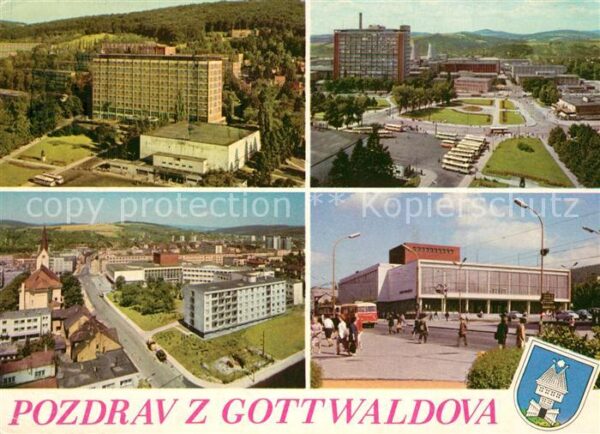 Gottwaldov Tschechien Fliegeraufnahme