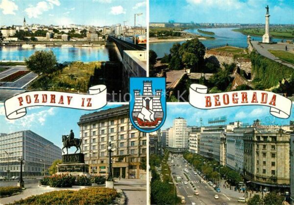 Beograd Belgrad Flusspartien Denkmäler