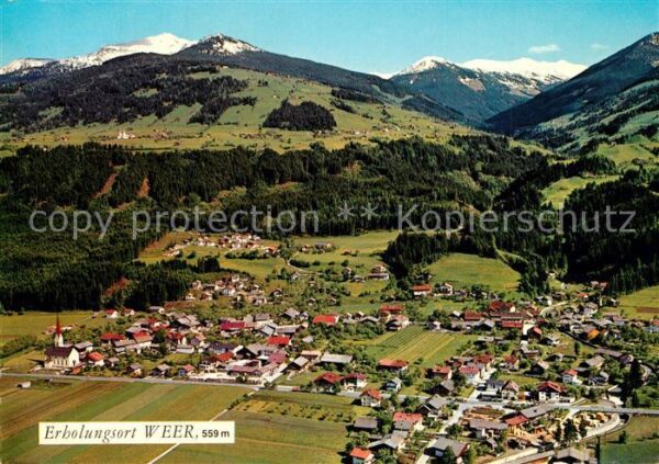 Weer Fliegeraufnahme mit Weerberg und Gilfer