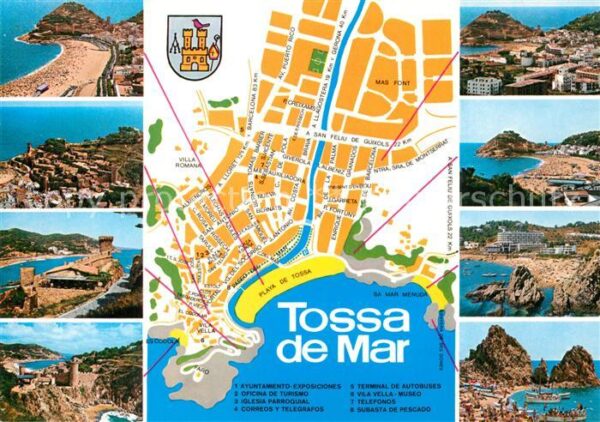 Tossa de Mar Lagplan Fliegeraufnahmen Strände