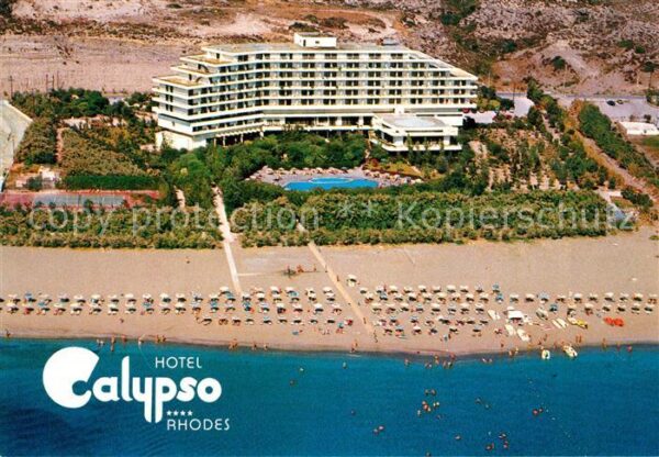 Rhodos Rhodes Aegaeis Fliegeraufnahme Hotel Calypso Strand